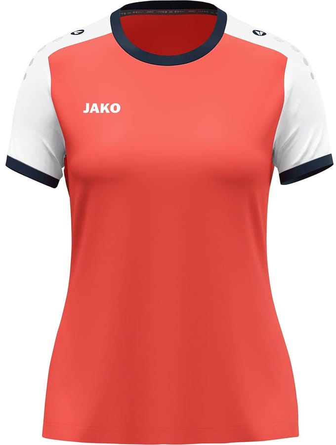Jako Dynamic Shirt Korte Mouw Dames - Koraal / Wit / Marine | Maat: S