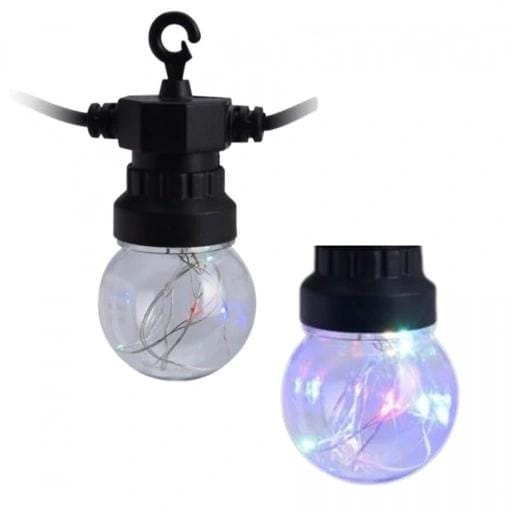 Feestverlichting 10 multicolor-lamps - 50 LED's - 5cm