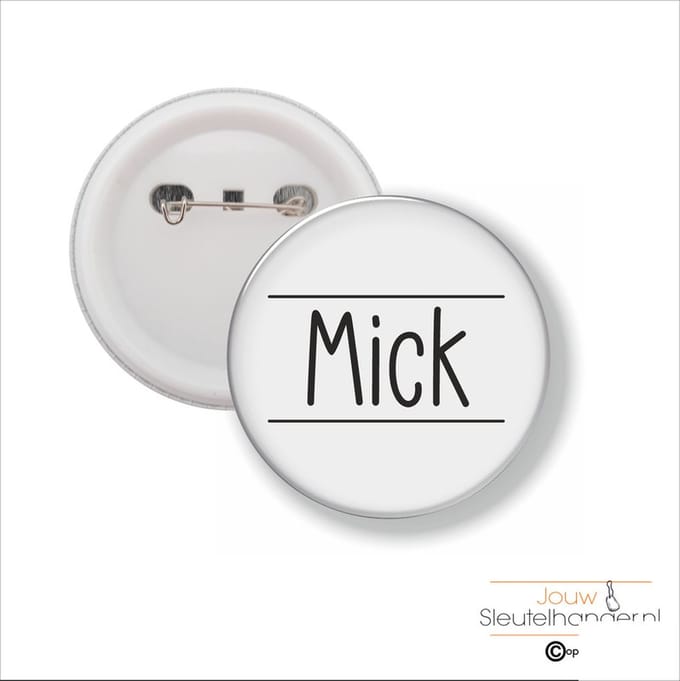 Button Met Speld 58 MM - Mick