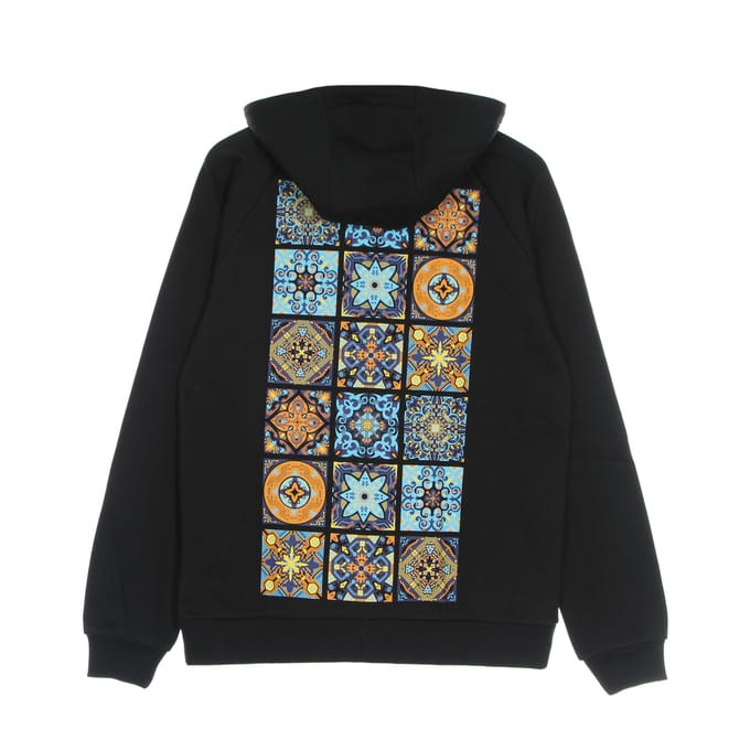 Sweatshirt met capuchon voor heren, printplaat en capuchon, zwart