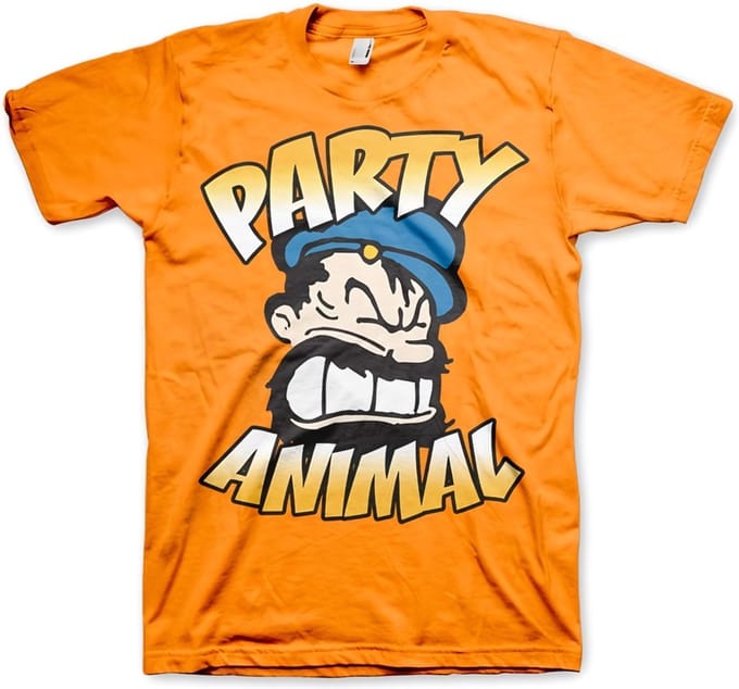 Popeye Brutos Party Animal T-shirt oranje