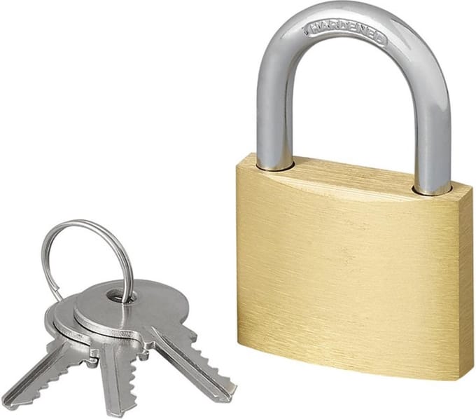 ProPlus Hangslot - Messing - 40 mm - Inclusief 3 sleutels