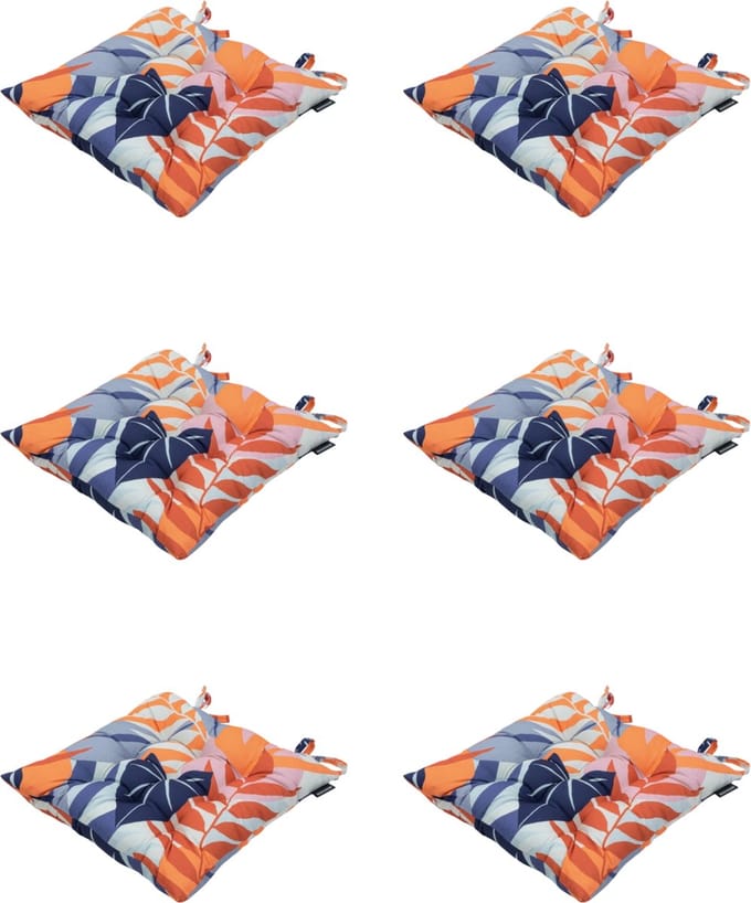 Madison - Zitkussen - Universeel - 6 stuks - 46 x 46 cm - Iven Indigo - Tuin - Toscane