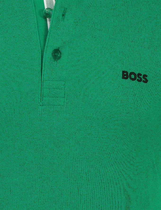 Korte mouw polo BOSS Green Paddy groen regular fit