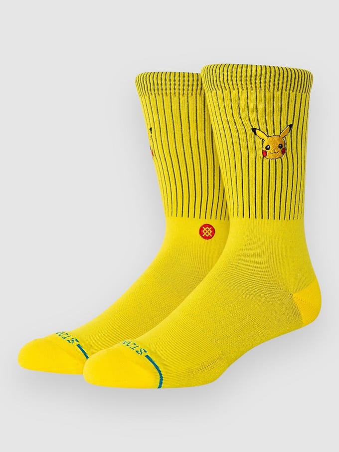 Stance heren casual sokken pikachu crew geel (Pokemon)
