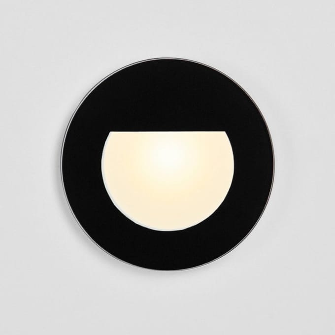 BRUMBERG Wall Kit68 inbouwlamp vlak rond zwart