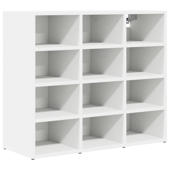 vidaXL - Schoenenkast - 77,5 - x - 30 - x - 67 - cm - Bewerkt - hout - Wit