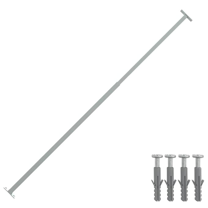 vidaXL - Barrièrestang - verstelbaar - 710-1200 - mm