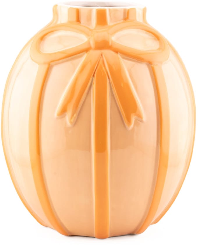 HomeBound by KY | Aardewerk vaas bows peach | bloemenvaas