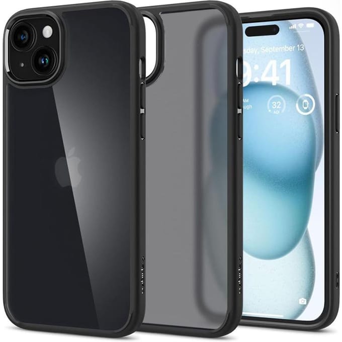 Spigen Ultra Hybrid Apple iPhone 15 Hoesje Back Cover Zwart