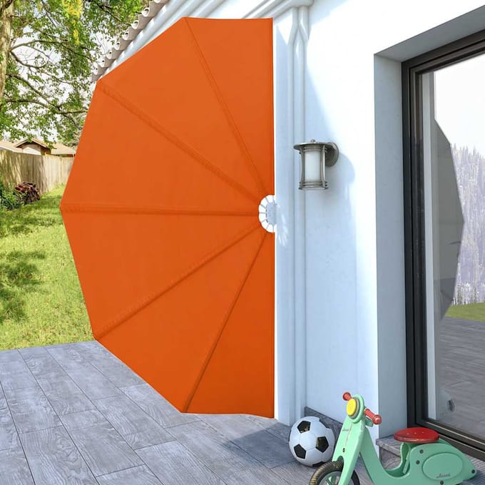 vidaXL - Terrasscherm - inklapbaar - 160 - cm - terracottakleurig