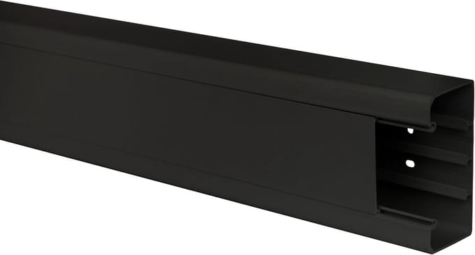Kabelkanaal - Leidinggoot Omkasting - Kabelmanagement Thuis - Modern Design - 120 x 60 mm - Zwart