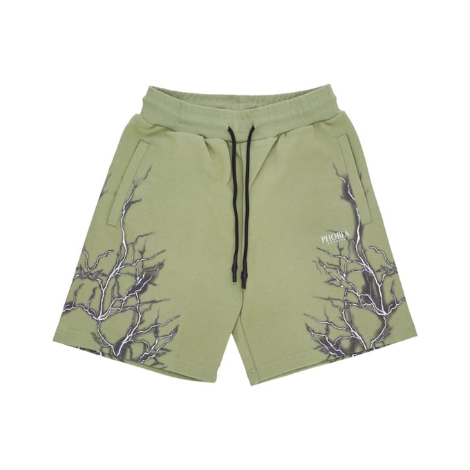 Korte Trainingsbroek Heren Lightning Shorts Groen/grijs