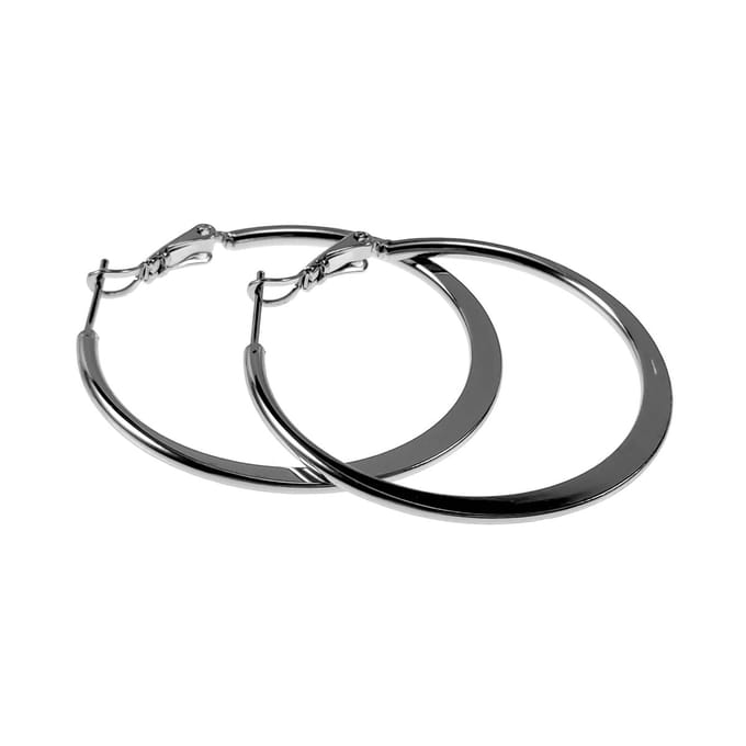 ∅40mm Oorbellen Dames - Gerhodineerd - Oorringen Platte -Design