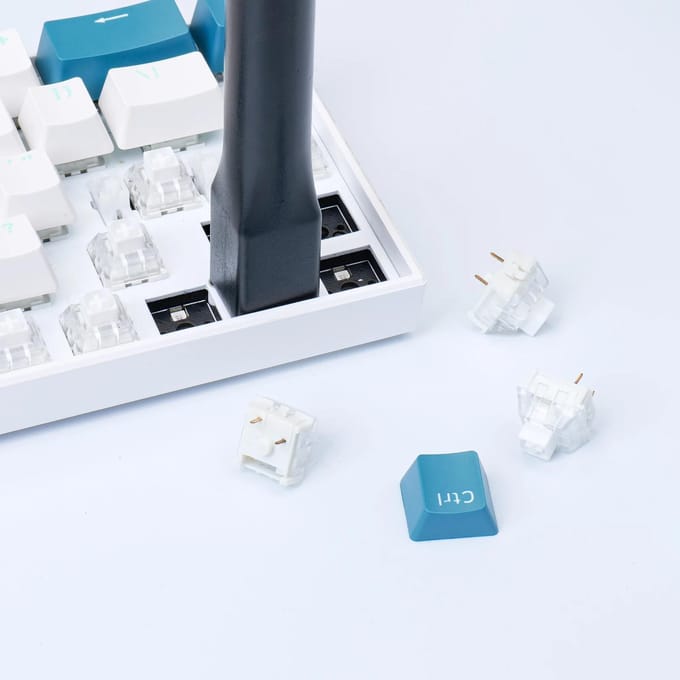 2 in 1 Switch Puller Keycap Puller Key Switch Keycap Puller voor Mechanisch Toetsenbord Gaming Toetsenbord Schakelaars DIY Reinigingsgereedschap zwart