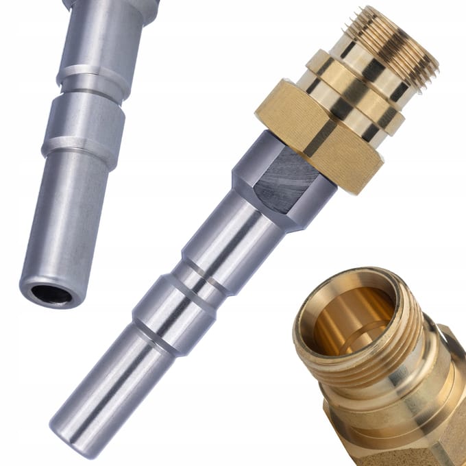 Rosfix Adapter Snelkoppeling Vervanging - M22 EasyLock - Staal+Messing - Geschikt voor Kränzle, Kärcher