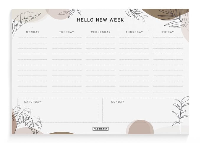 Fabrikten Weekplanner Terra - A5 - Compact - Engels