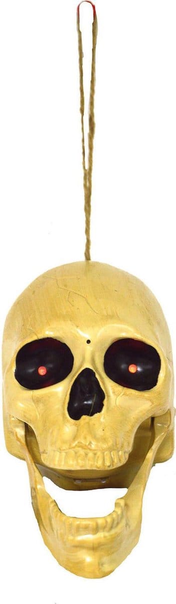Zingend hoofd skelet met bewegende mond - Feestdecoratievoorwerp - Halloween