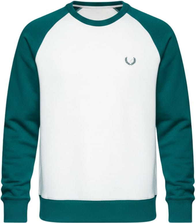 OMBRE Sweater - Regular Fit - Katoen - Lange Mouw Donkergroen S