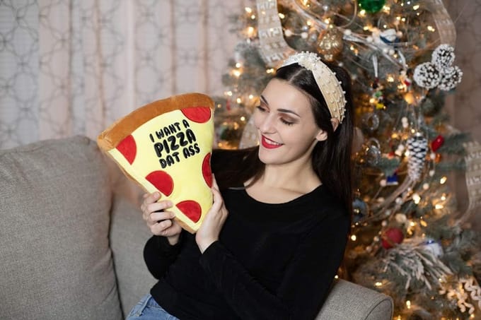 Grappige Pizza Knuffel voor Valentijnsdag Vrienden en Geliefden