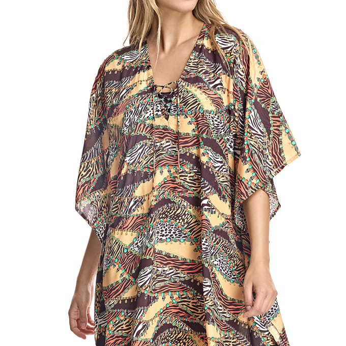 V-hals kaftan W230595 vrouw