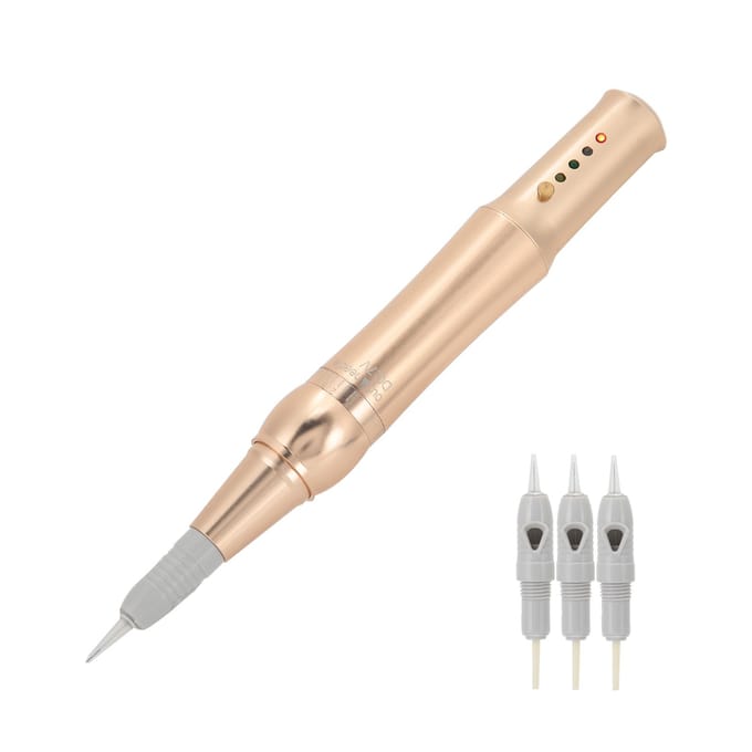 Microblading Pen Semi-Permanente Wenkbrauw Lip Eyeliner Tattoo Machine met Naalden US Plug beige