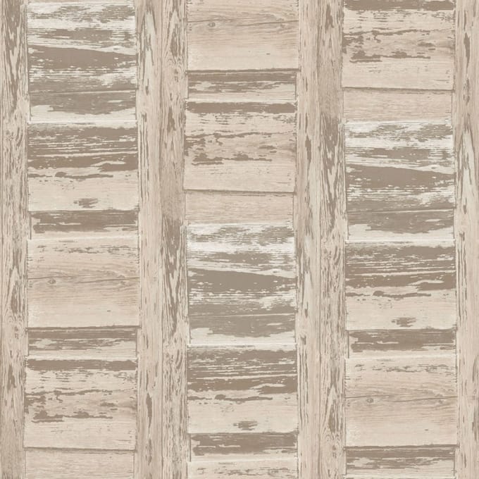 Homestyle - Behangpapier - Oude Balken - Behang - Beige - 0,53 x 10 M.