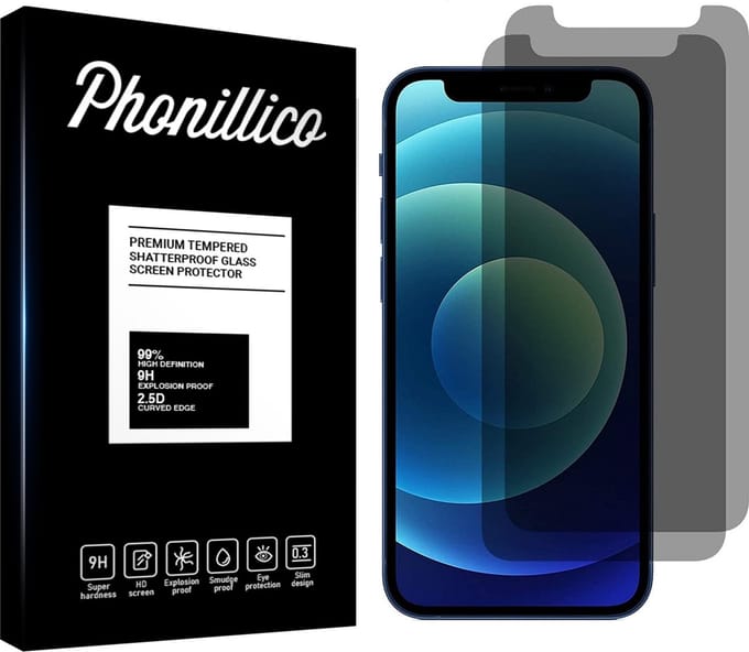 Screenprotector privacy voor iPhone 12 Mini - 2 stuks Beschermglas Privacy Glas van glazen schermbeschermfolie