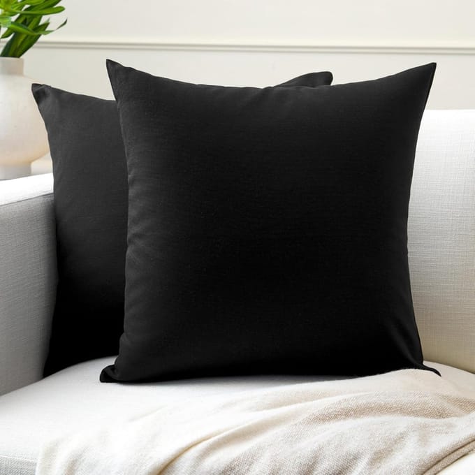 CE - Decoratieve Kussenhoezen - Zwart - 50x50 cm - Set van 2
