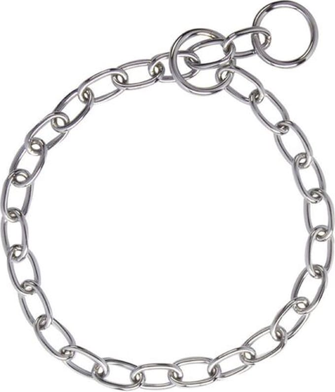 Correctieketting korte ovale schakel - Verchroomd - 3,2mm x 45cm
