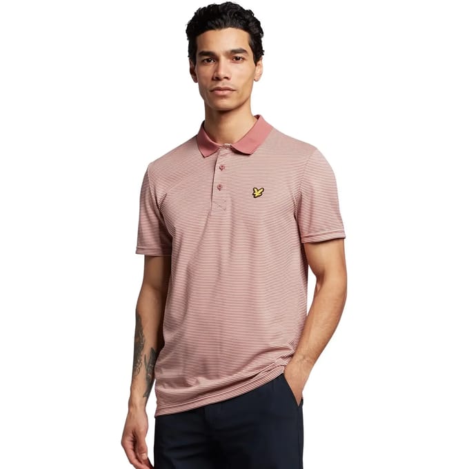 Lichtgewicht polo met microstreep Lyle & Scott
