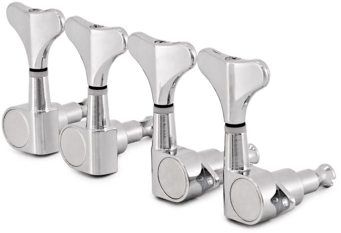 Guitarworks Mini Stemmechanieken voor Basgitaren, 2-in-Line, Chroom