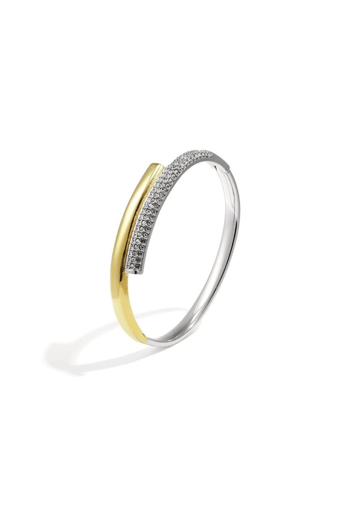 Bangle Luxury Strass - Goud/Zilver - Armband - Feestdagen - Party - Kerst - Cadeau