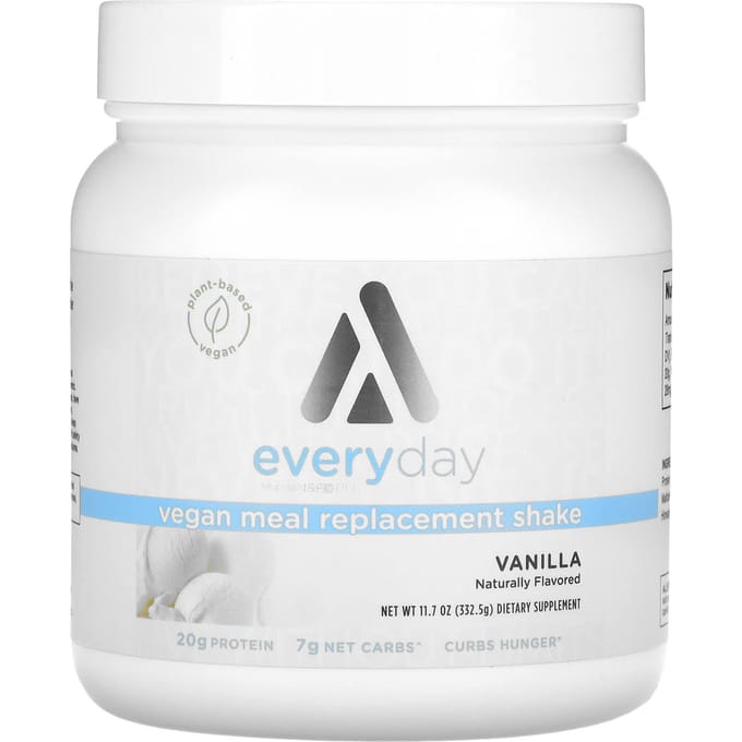 TransformHQ, Elke Dag, Vegan Maaltijdvervangende Shake, Vanille, 332,5 g (11,7 oz)