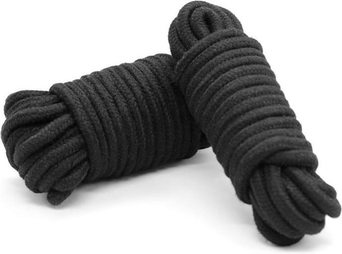 Bondage Touw Zwart - 10 Meter x 8 mm dik
