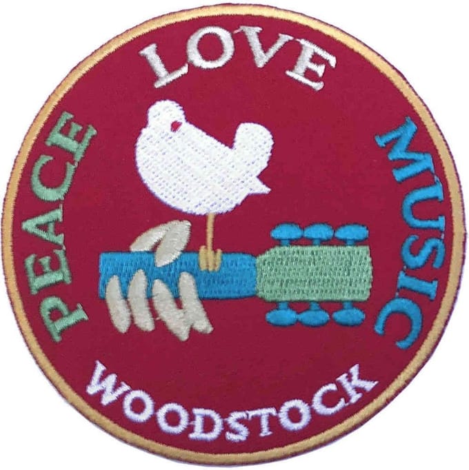 Woodstock - Peace, Love, Music Patch - Multicolours