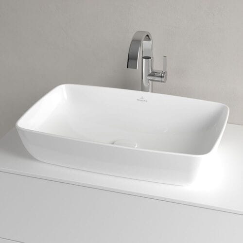 Villeroy en Boch Artis opzetwastafel rechthoekig 58x38cm zonder overloop wit
