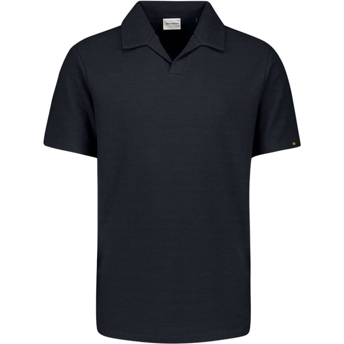 No Excess Polo V Solid Jacquard Night Größe: XXL | Poloshirts Outlet | Herren | Schwarz