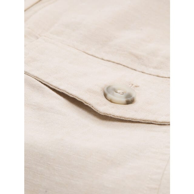 Tom Tailor - Overshirt - Heren - L - Beige - Linnen - 1050853