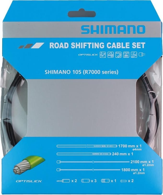 Shimano OPTISLICK schakelkabel – 2100 x 1,2 mm – roestvrij staal – zwart