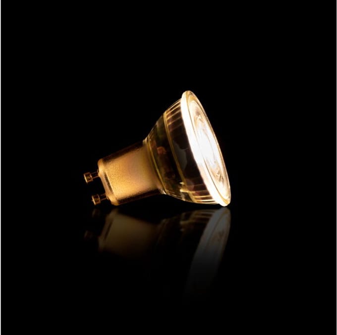 Lichtbron LED GU10 dimbaar - Transparant glas