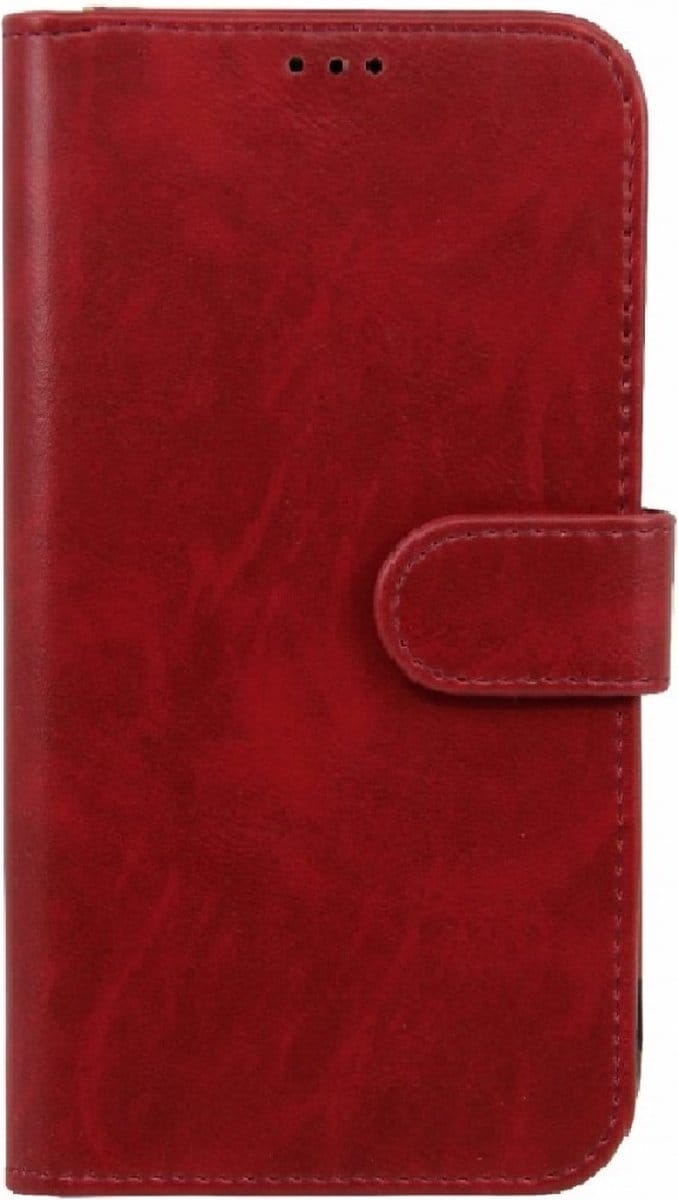 Hoesje Geschikt voor Apple iPhone 6/6S Plus Excellent Wallet Case + gratis protector kleur Rood