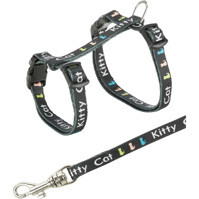 Poes kat tuigje met riem Trixie
