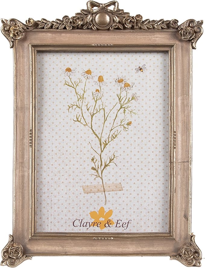 Clayre & Eef Fotolijst 10x15 cm Goudkleurig Polyresin