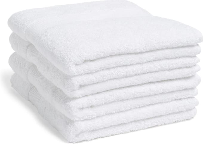 Yumeko handdoeken terry wit 50x100 - 4 st - Hotelkwaliteit - Bio, eco & fairtrade