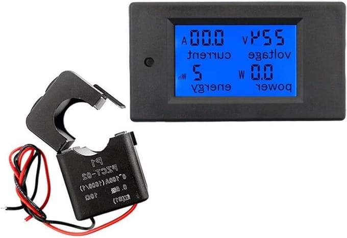 Energie Meter - Stroommeter - Energie Verbruik - Alarmfunctie - 0-20A - Wit