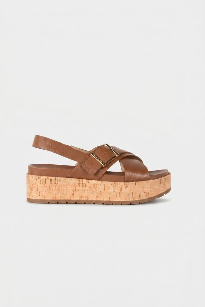 Michael Kors Easton Sandal Luggage Taglia: 37 | Infradito Outlet | Donna | Marrone