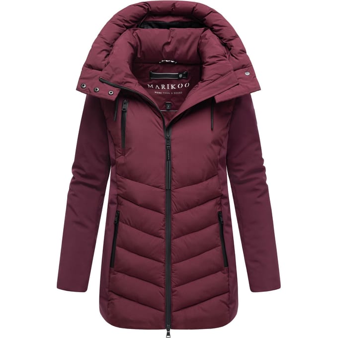 Marikoo dames winterjas Tivaa XVI met softshell & afneembare capuchon