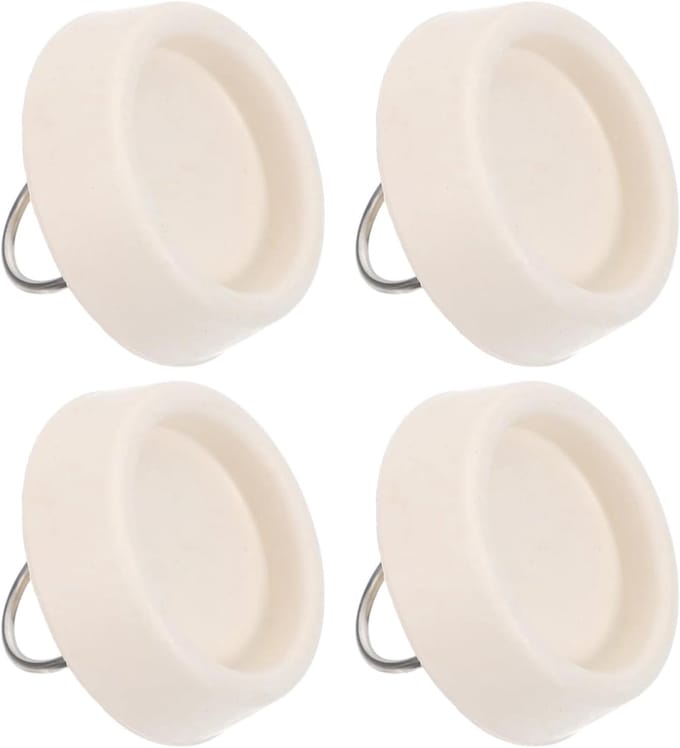 Badkuipstopper Set - Universele Afvoerplug - Waterdicht Afsluiten - Eenvoudige Installatie - 4.2cm Diameter - Wit