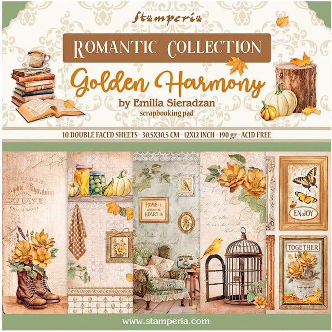 Stamperia - Golden Harmony 12x12 Inch Paper Pack (SBBL160)